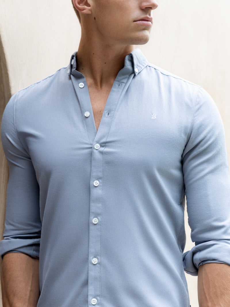 Conrad Long Sleeve Shirt - Steel Blue