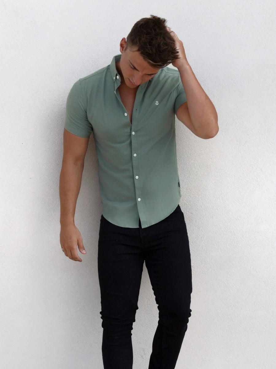 Hunter Short Sleeve Shirt - Mint Green