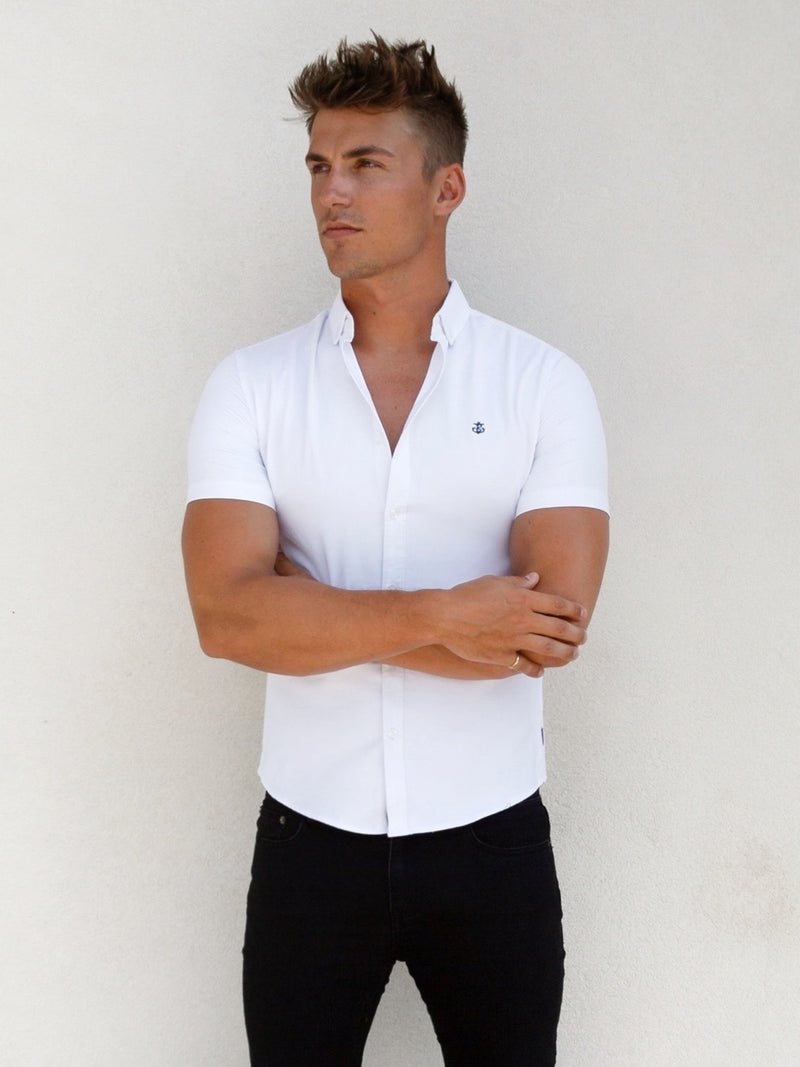 Caspian Short Sleeve Shirt - White