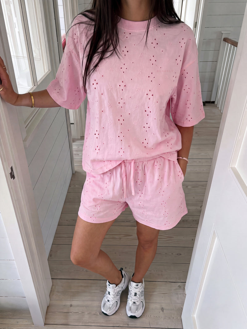 Amina Wide Leg Shorts - Pink