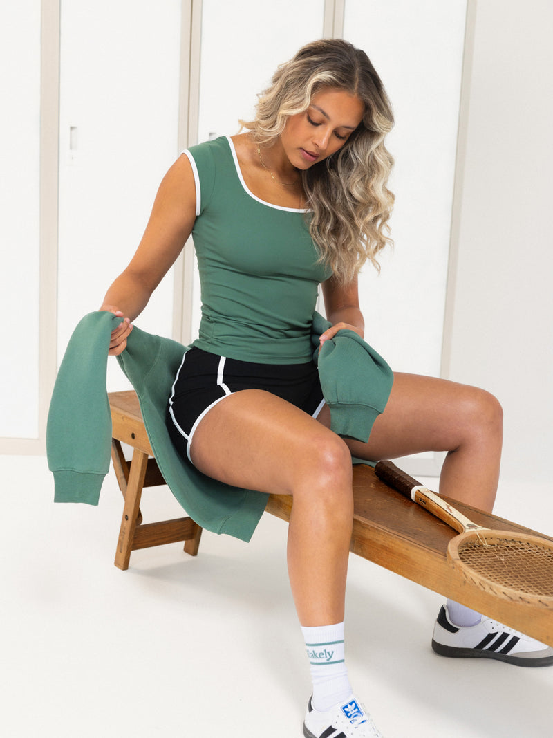 Ines Active Top - Vintage Green