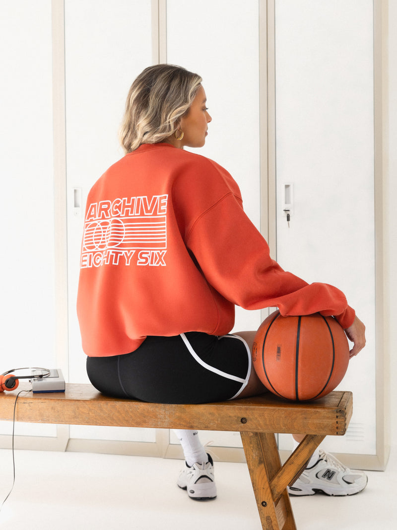 Naomi Oversized Sweater - Washed Red