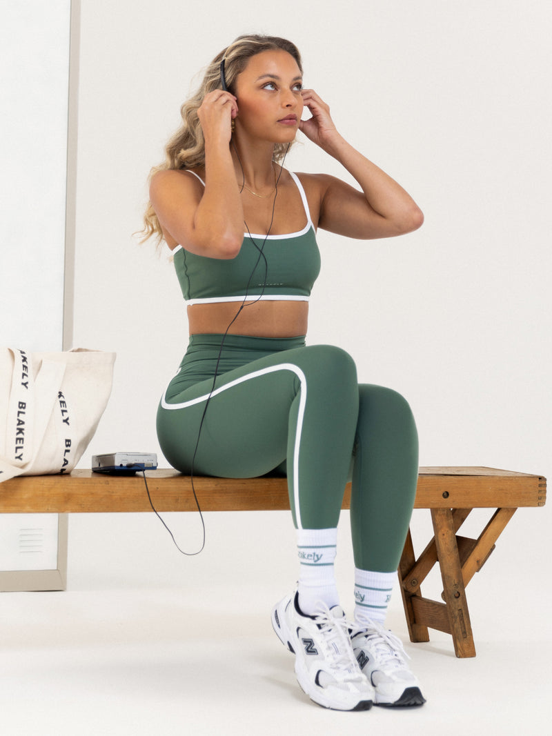 Ines Active Bra - Vintage Green