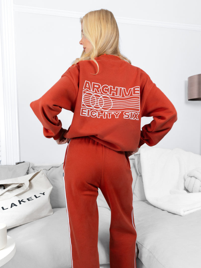 Naomi Oversized Sweater - Washed Red