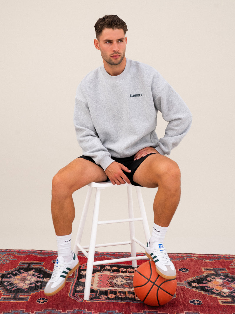 Jordan Relaxed Sweater - Marl Grey