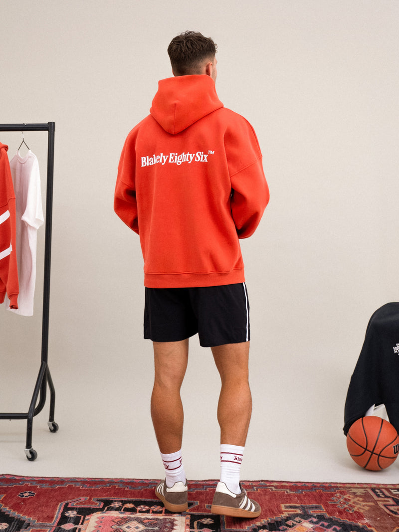 Luke Relaxed Hoodie - Washed Red