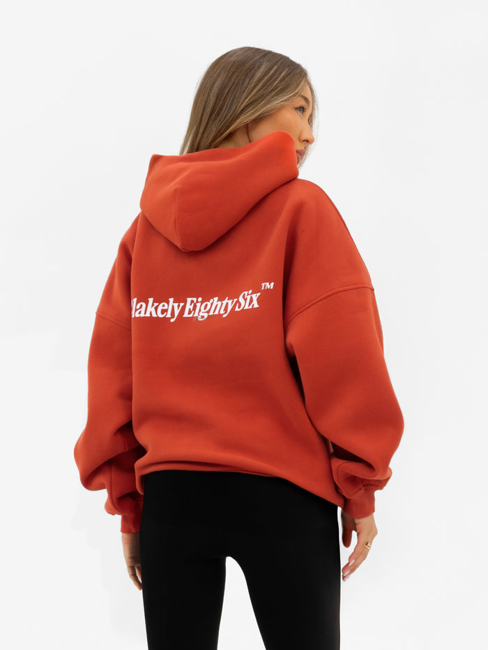 Romi Oversized Hoodie - Washed Red
