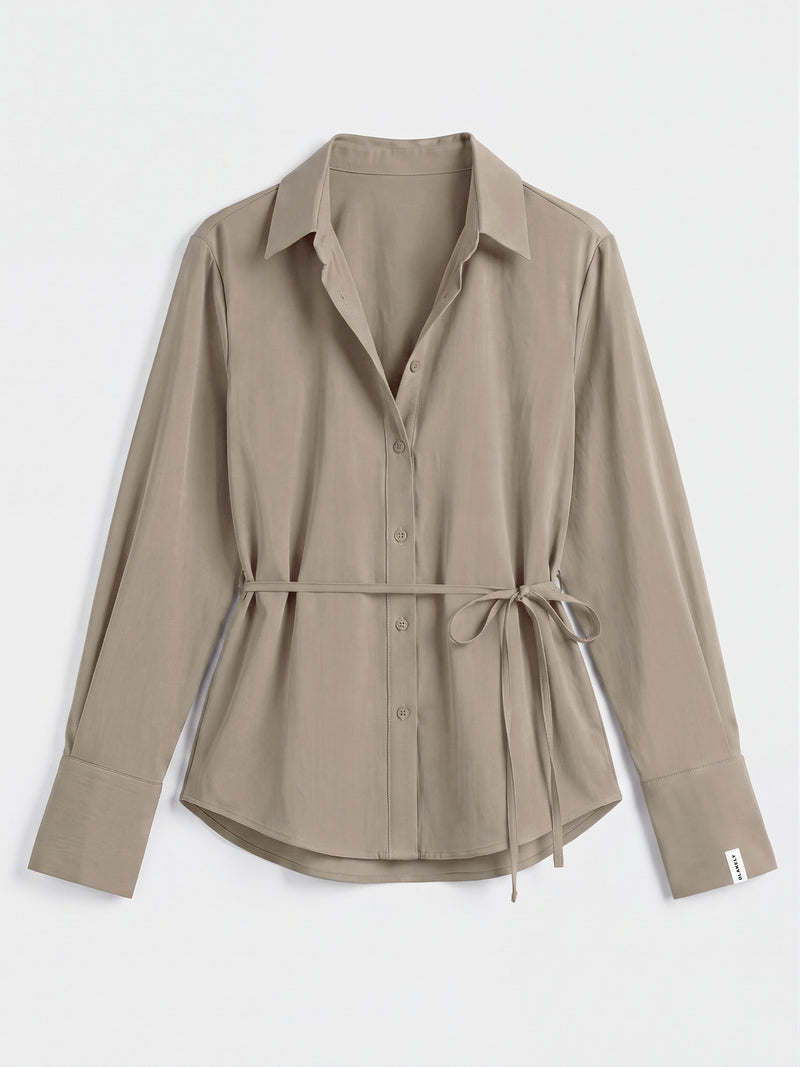 Alessia Linen Shirt - Tan