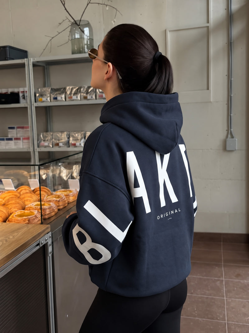 Isabel Oversized Hoodie - Midnight Blue