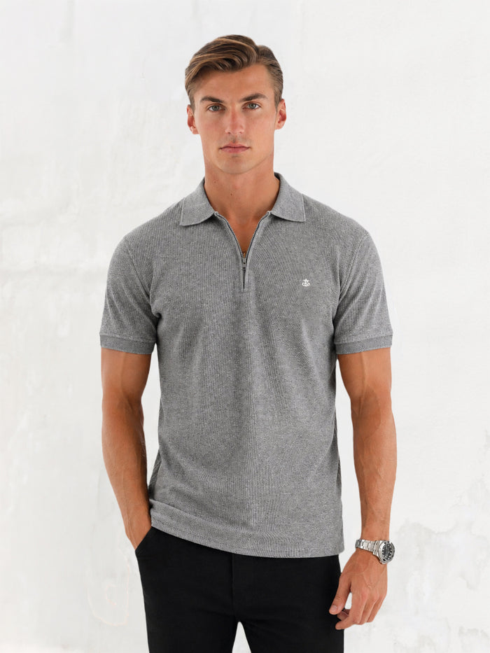Aspen Polo - Marl Grey