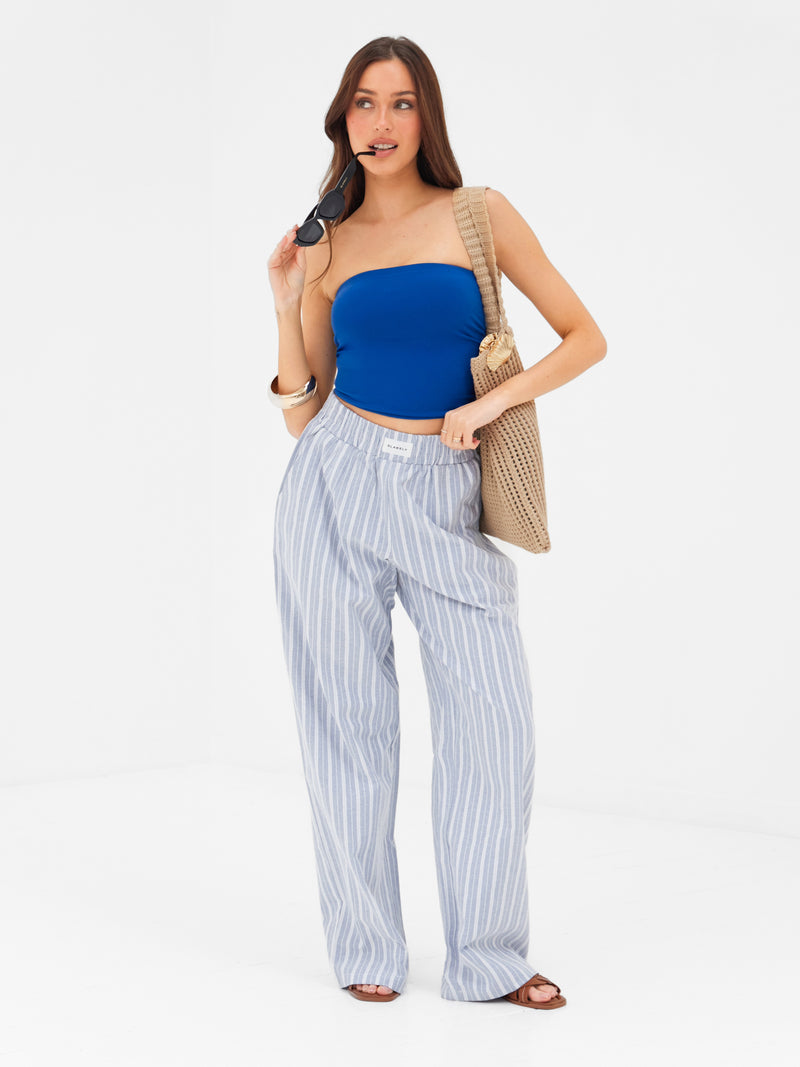 Lucia Bandeau Top - Dark Cobalt