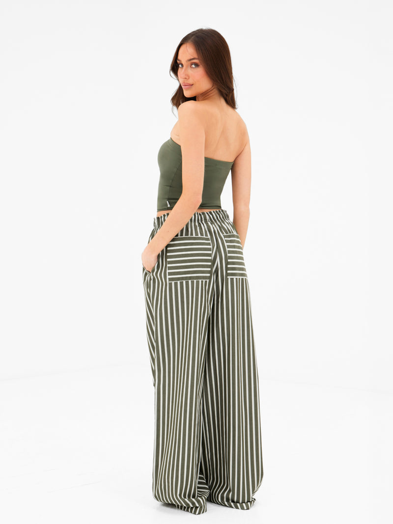 Lucia Bandeau Top - Khaki Green