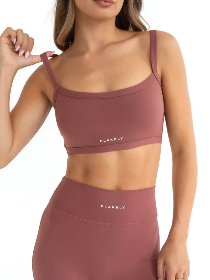 Studio Active Bra - Burnt Mauve