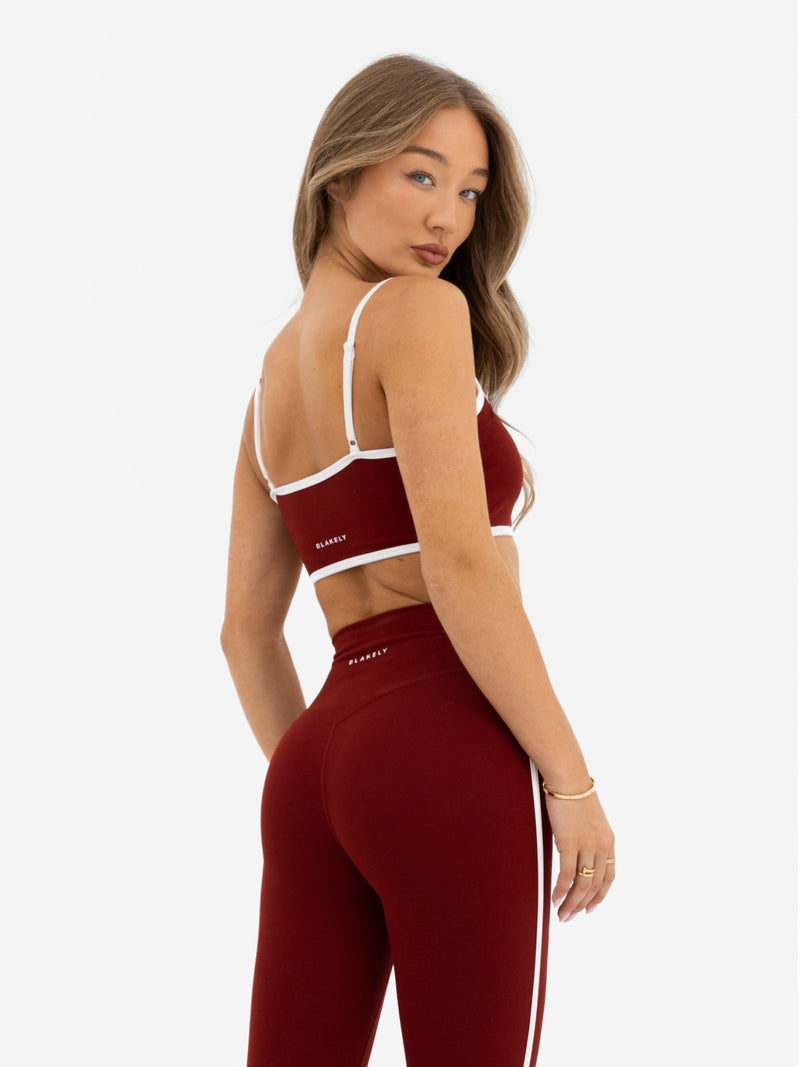 Ines Active Bra - Maroon Red