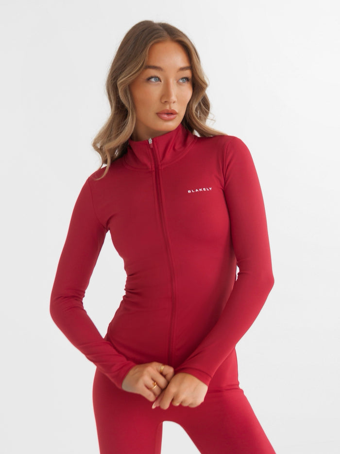 Studio Active Jacket - Cherry Red