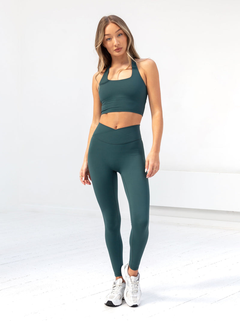 Studio Halter Neck Bra - Teal Green