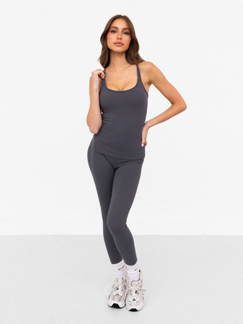 SculptForm Vest Top - Charcoal