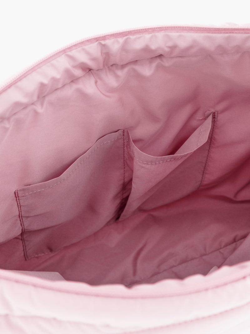 Quilted Puffer Bag - Dusty Pink