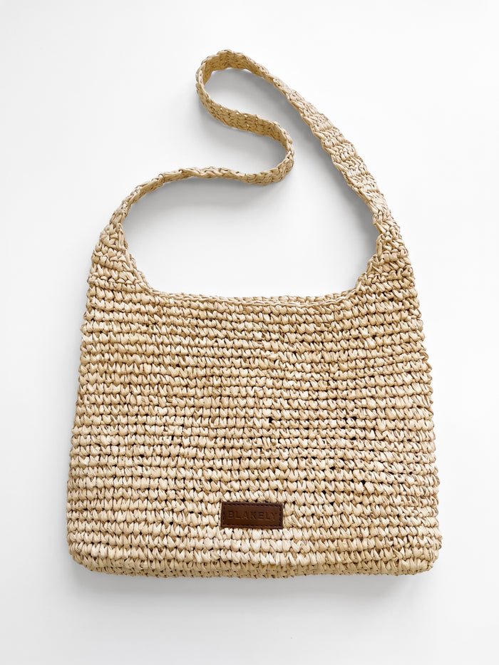 Blakely Raffia Crochet Bag - Natural