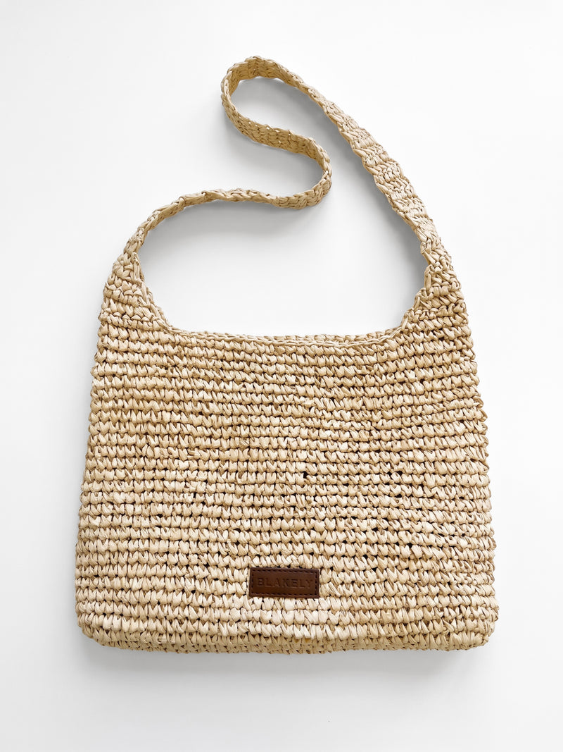 Blakely Raffia Crochet Bag - Natural