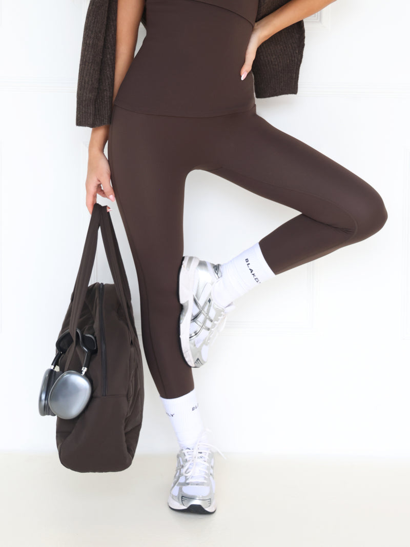 Blakely Quilted Duffle Bag - Chocolate Brown