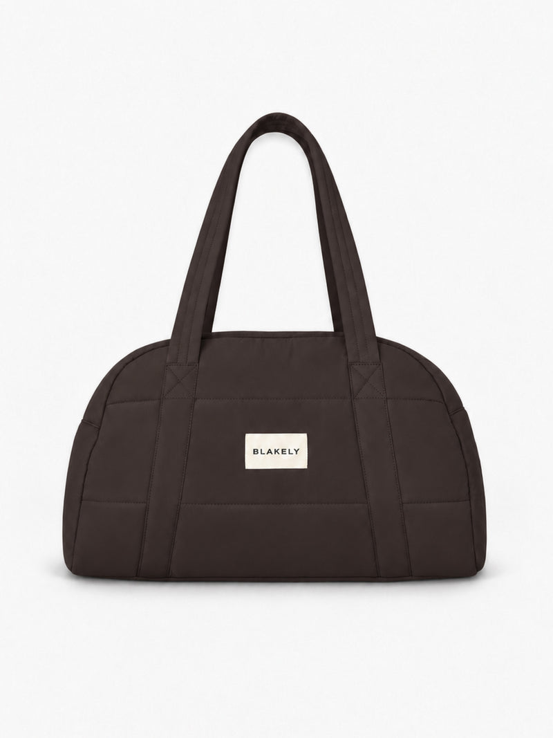 Blakely Quilted Duffle Bag - Chocolate Brown