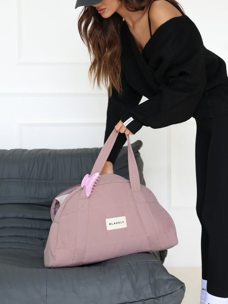 Blakely Quilted Duffle Bag - Dusty Pink
