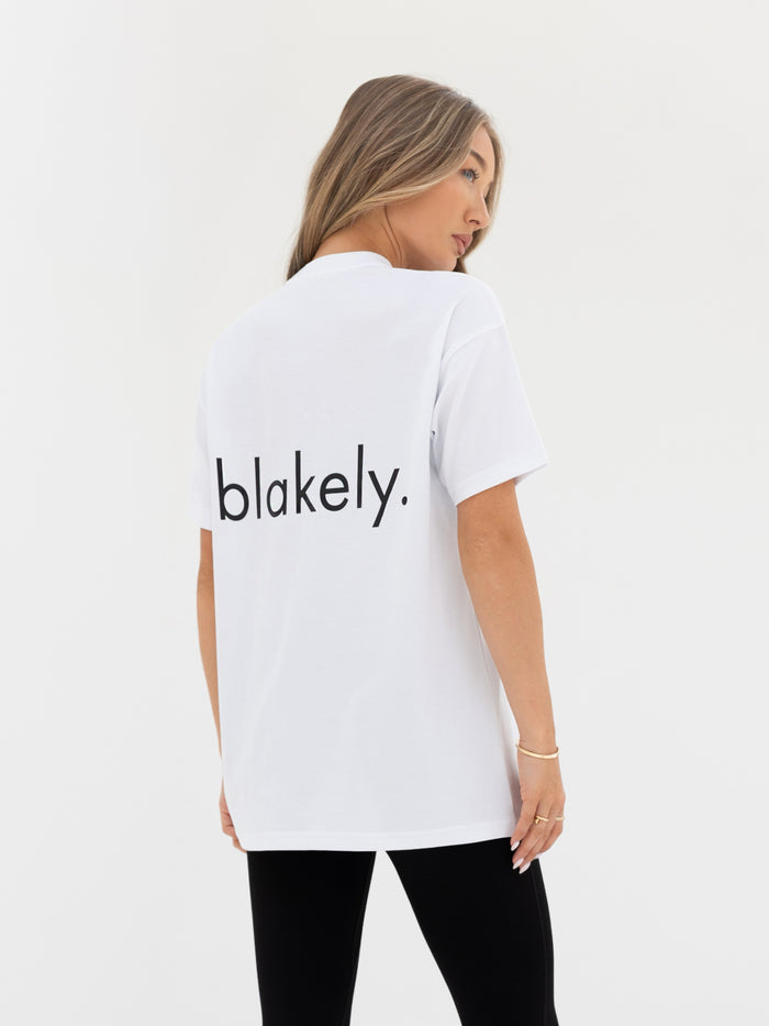 Thea Oversized T-Shirt - White & Black