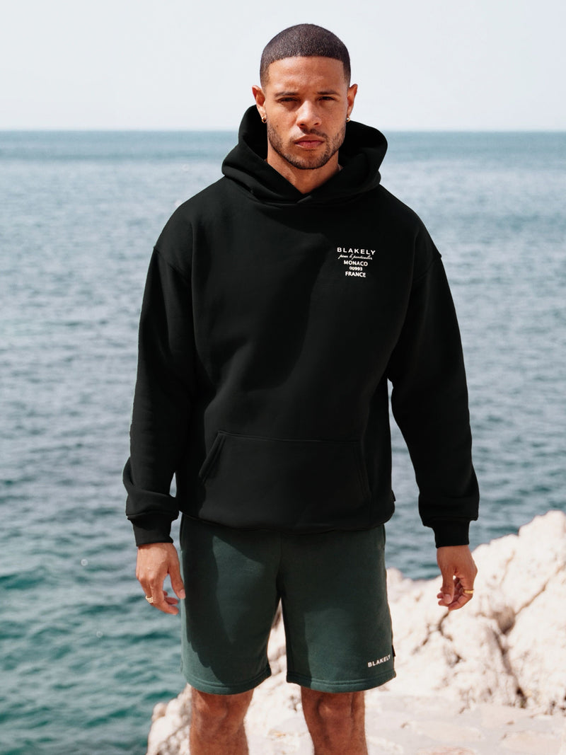 Monaco Relaxed Hoodie - Black