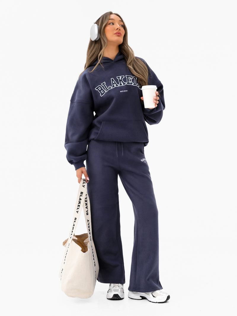 Heritage Wide Leg Sweatpants - True Navy