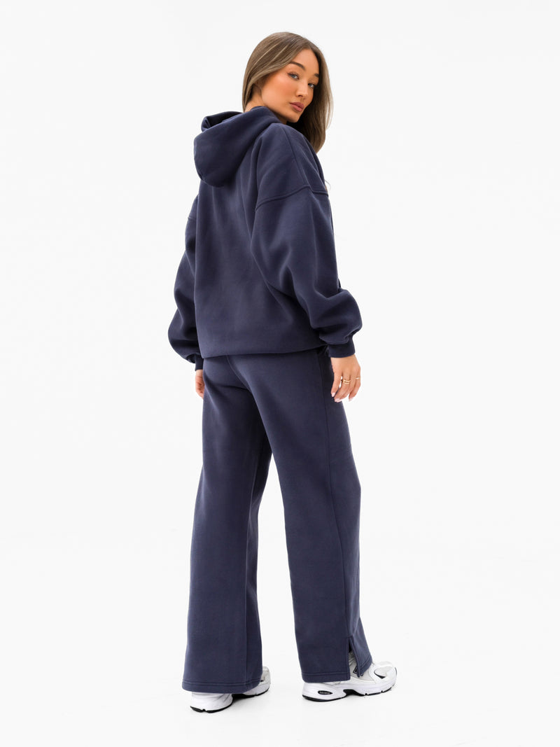 Varsity Oversized Hoodie - True Navy