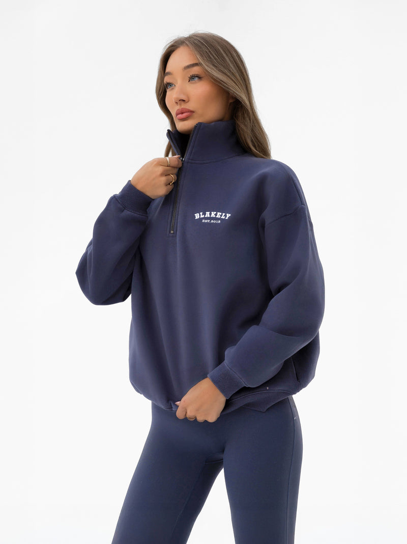 Heritage 1/4 Zip Sweater - True Navy