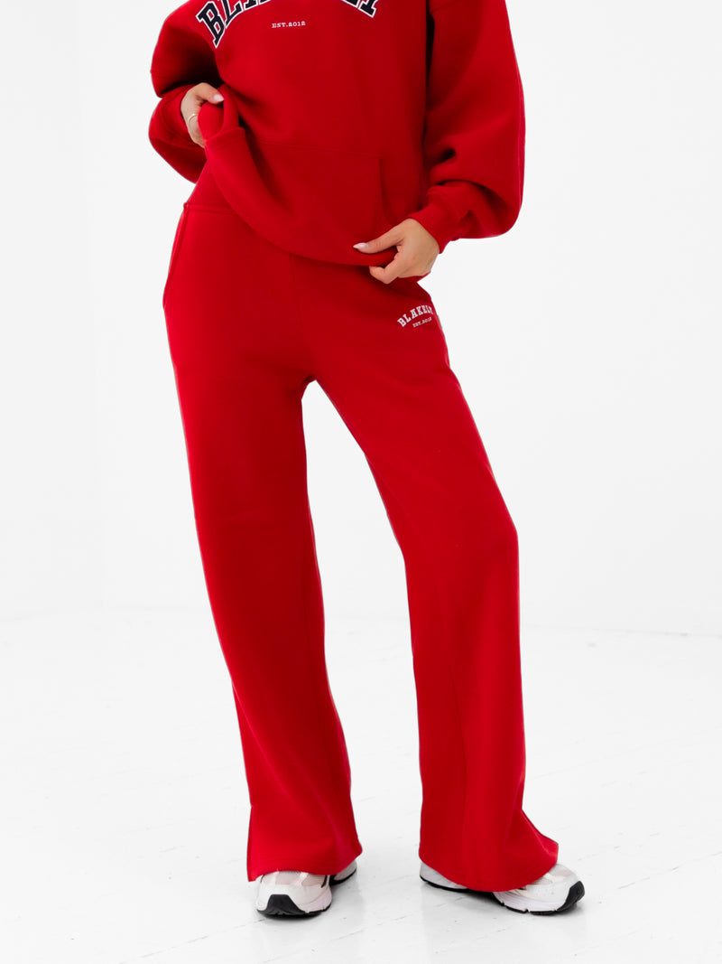 Heritage Wide Leg Sweatpants - Chili Red