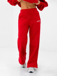 Heritage Wide Leg Sweatpants - Chili Red