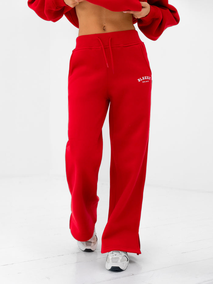 Heritage Wide Leg Sweatpants - Chili Red