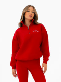 Heritage 1/4 Zip Sweater - Chili Red