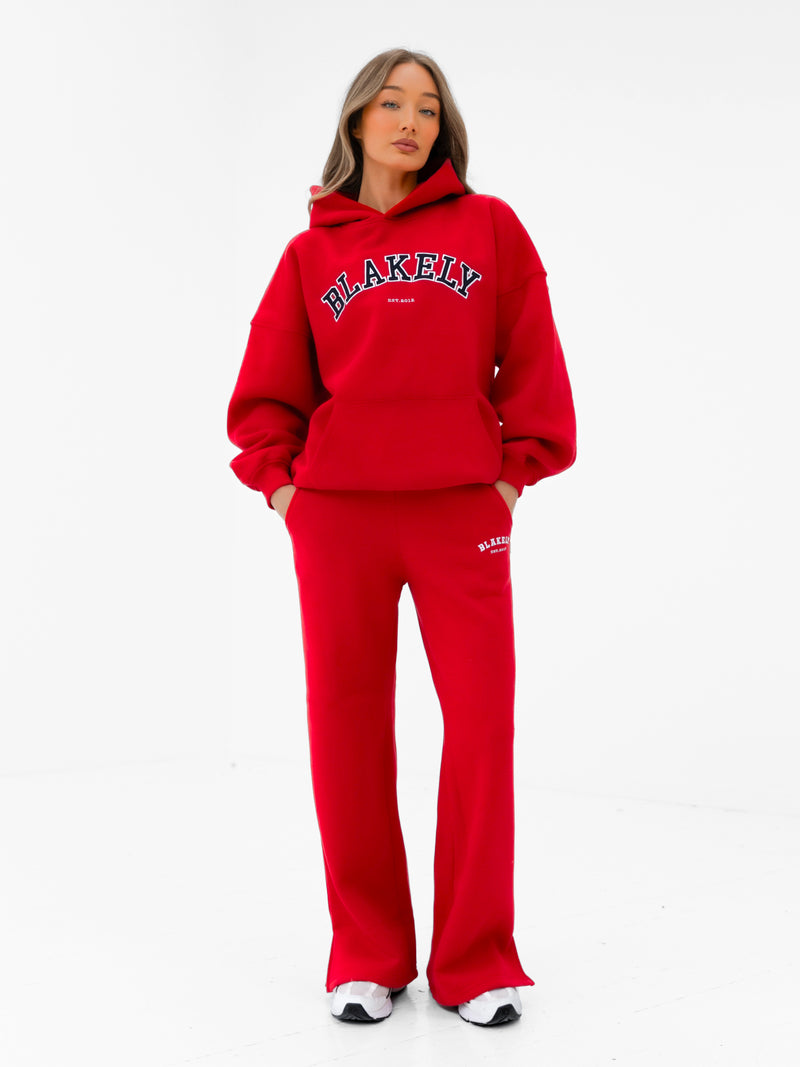 Heritage Wide Leg Sweatpants - Chili Red