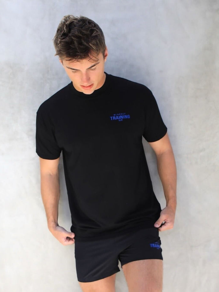 Relaxed Training T-Shirt - Black and Blue