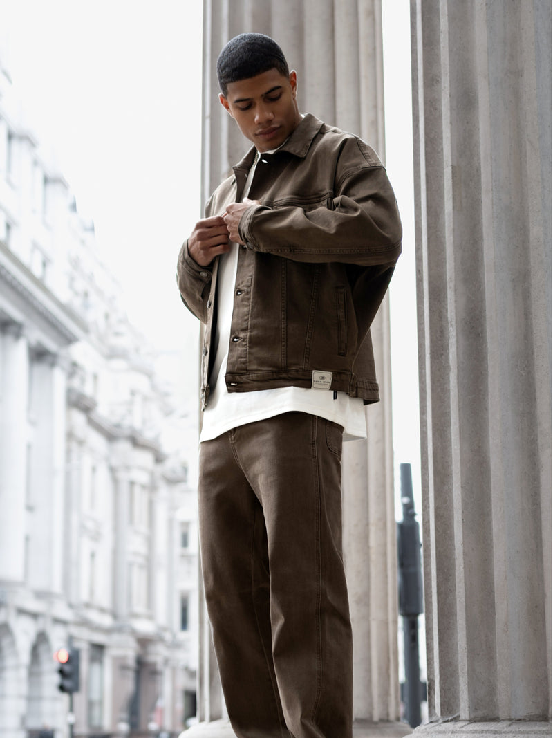 Blakely Denim Trucker Jacket - Brown