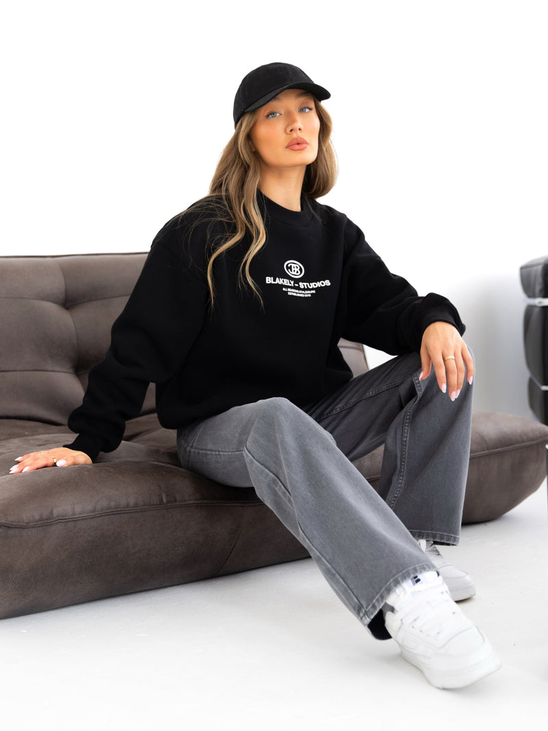 Madison Oversized Sweater - Black