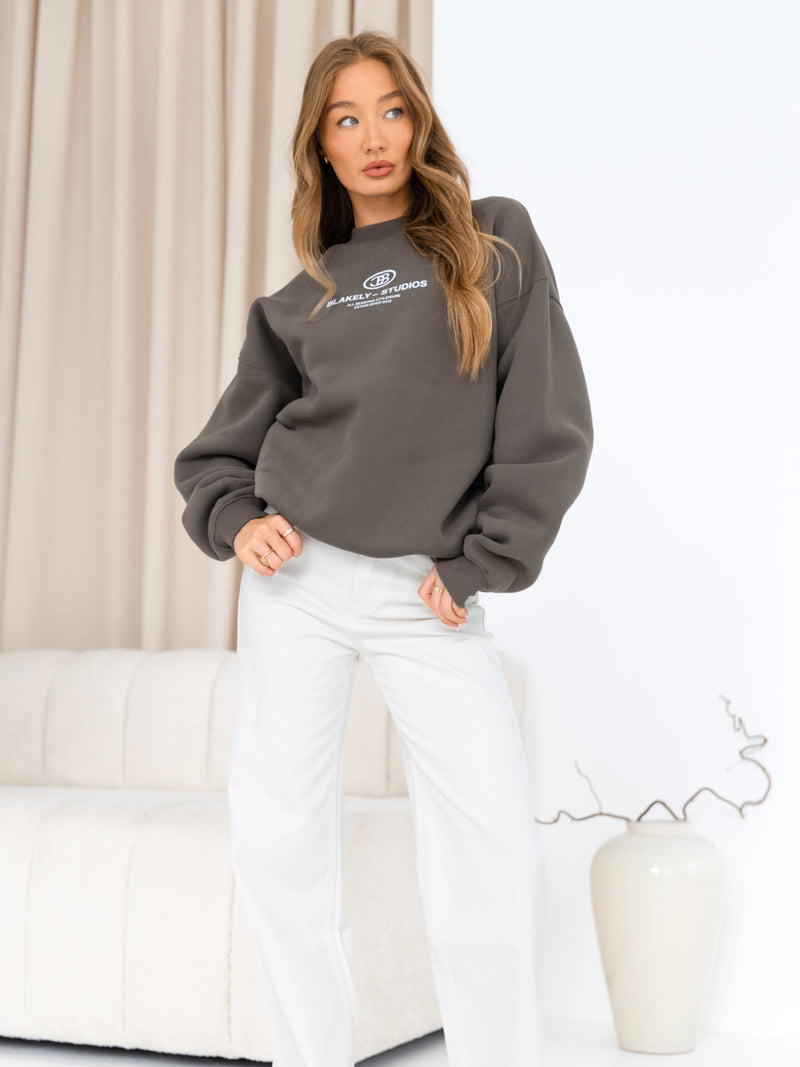 Madison Oversized Sweater - Khaki Brown