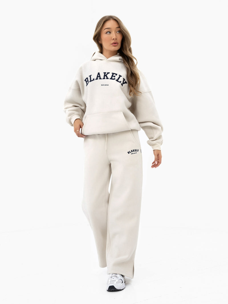 Heritage Wide Leg Sweatpants - Chalk