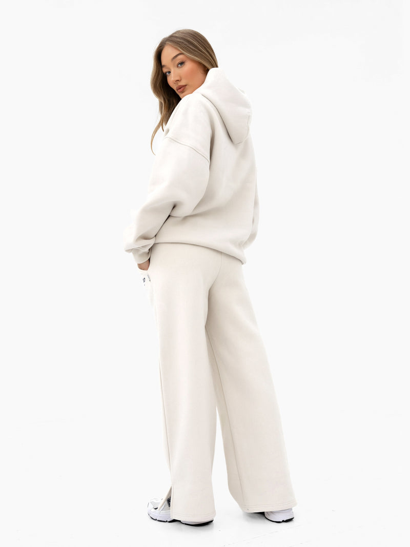 Heritage Wide Leg Sweatpants - Chalk