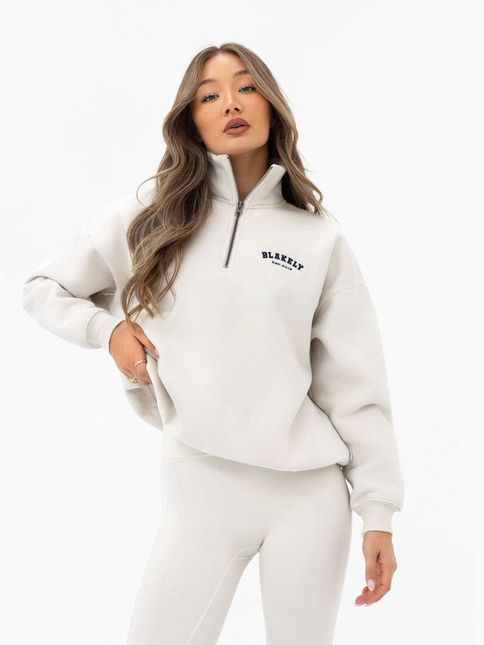 Heritage 1/4 Zip Sweater - Chalk