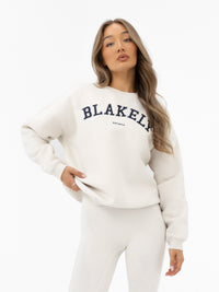 Varsity Oversized Sweater - Chalk