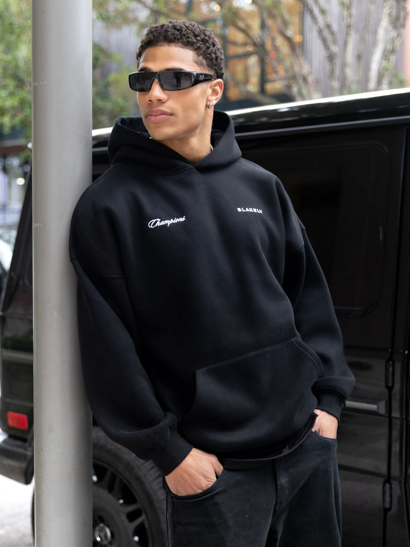 Champions Legacy Relaxed Hoodie - Black