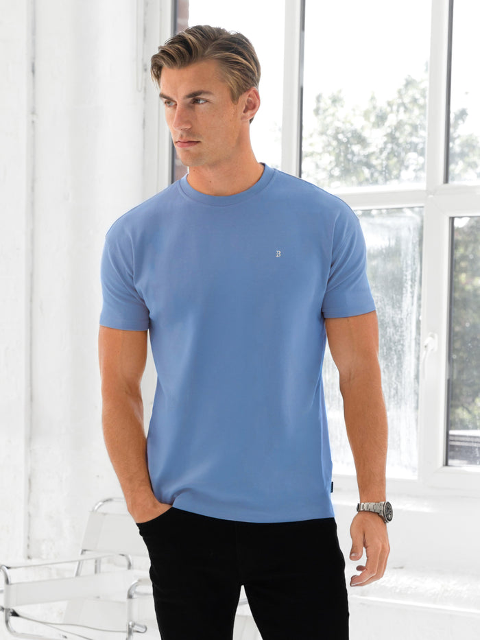 Conrad Relaxed Anchor T-Shirt - Mid Blue
