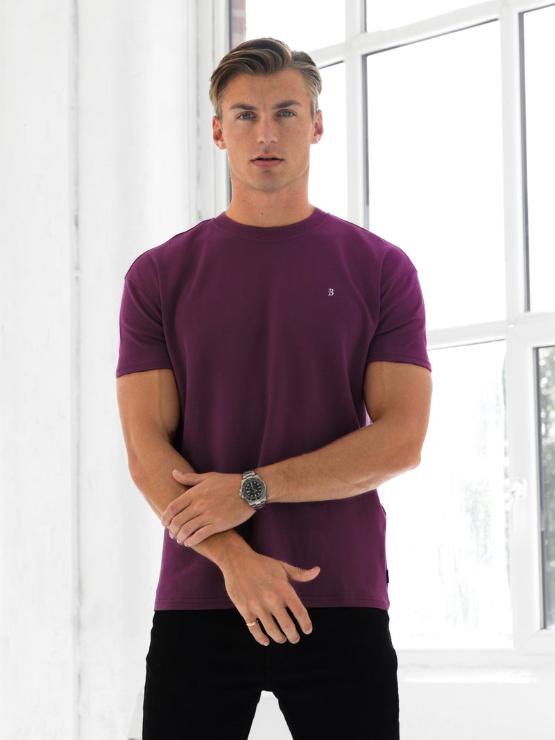 Conrad Relaxed Anchor T-Shirt - Burgundy