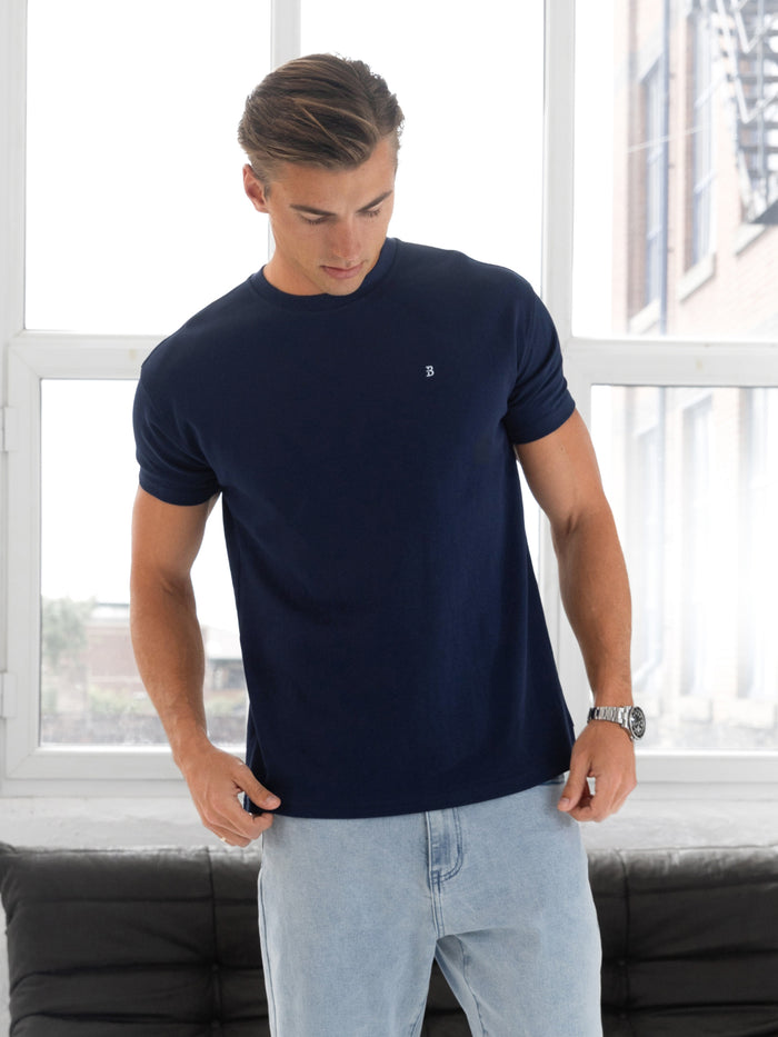 Conrad Relaxed Anchor T-Shirt - True Navy