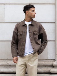 Blakely Denim Trucker Jacket - Brown